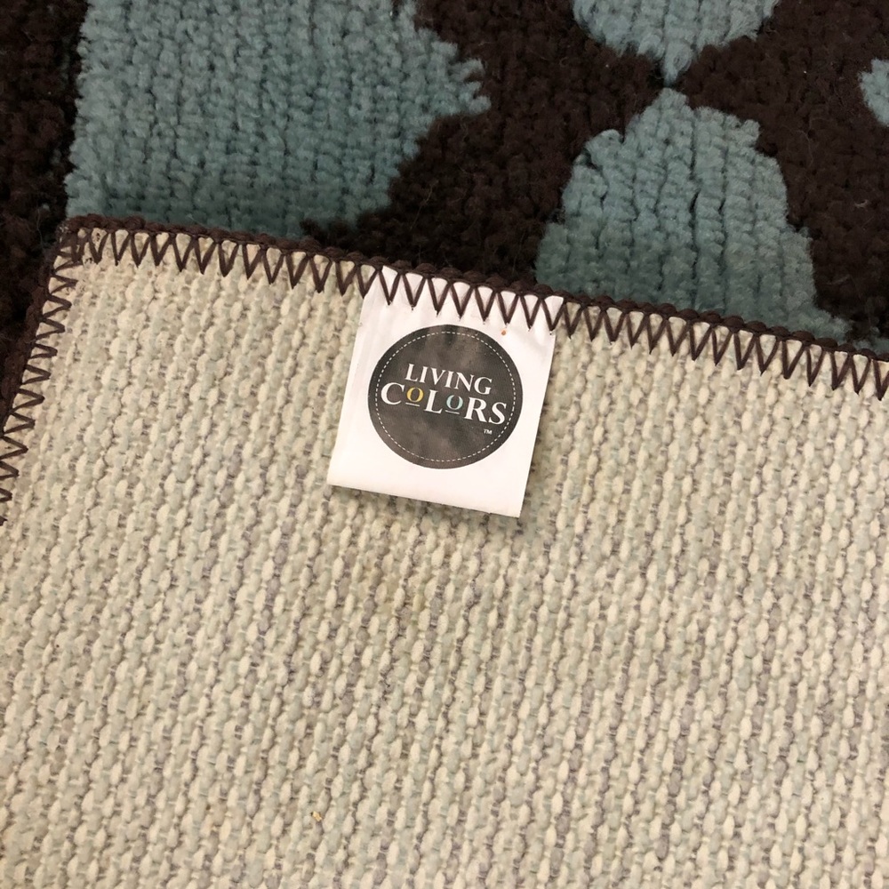 Brown & Blue Throw Rug - Picture 4 of 7